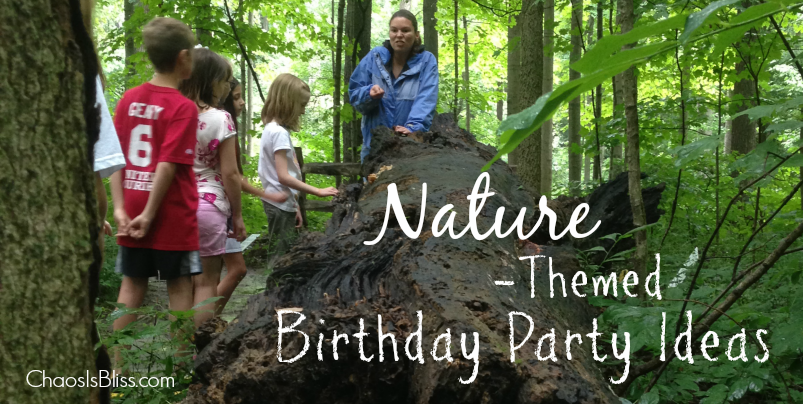 Nature themed birthday party decorations