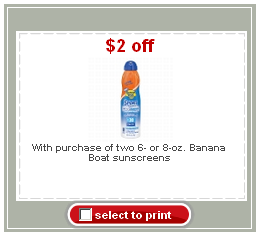 Banana Boat Target Coupon