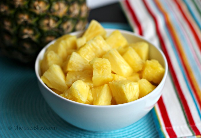 Easy way to core and slice a pineapple