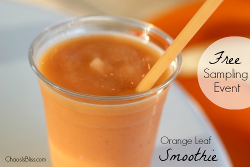 Orange Leaf free smoothie sampling