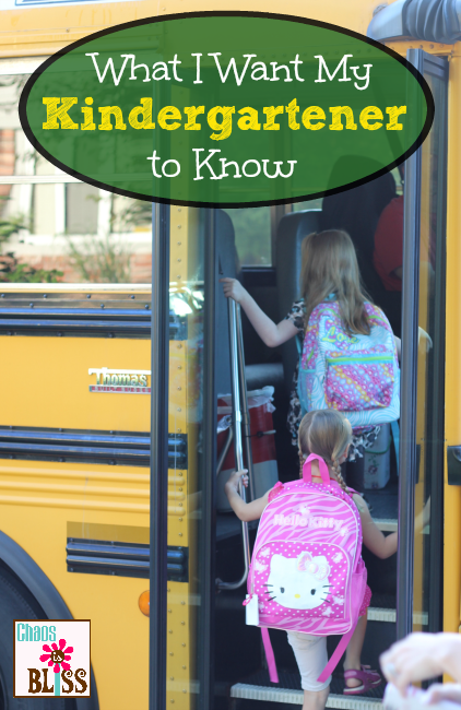 What I Want My Kindergartener To Know | When your last child starts school