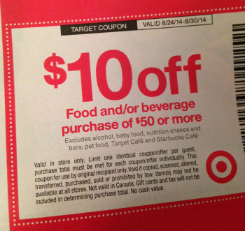 Target coupon