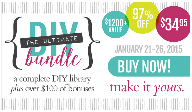 If you're into sewing, photography, gardening, home decor and more - get the Ultimate DIY bundle only through Jan. 26th, $1200 in eBooks and classes for only $34.95!