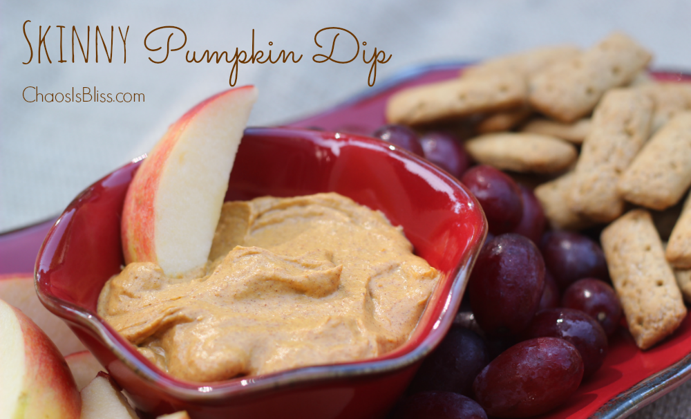 Skinny Pumpkin Dip is a healthy dip recipe you can serve for a tasty Fall snack idea!