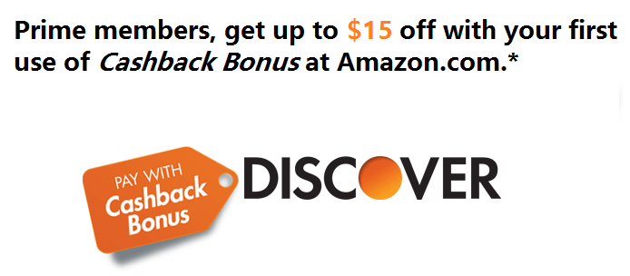 Amazon Discover cash back